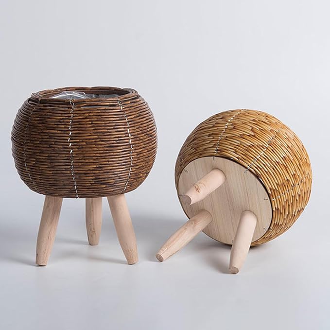 Handwoven Flowers Basket Handwoven Storage Basket Flowers Baskets Plant Pots Bonsais Succulents Container Decorations