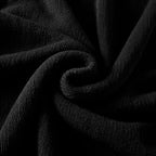 Homiest Decorative Knitted Throw with Fringe, Lightweight Acrylic Knit, Soft Tassel for Couch, Sofa, Bed (Black, 50 x 60 Inch)