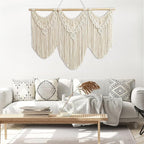 RUIZHIXUAN large macrame wall hanging - Boho Tapestry Macrame Wall Decor Art- Chic Bohemian Handmade Woven Tapestry Home Decoration for Bedroom Living Room Apartment Dorm Gallery - 43"x32" (Bead-B)