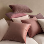 MIULEE Velvet Throw Pillow Covers 18x18 Inch, Pack of 2 - Jam, Soft Solid Decorative Pillow Covers Cushion Cases Modern Luxury Home Decor for Spring Couch Sofa Bedroom Livingroom