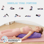 Yoga Bolster Pillow for Restorative & Yin Yoga - Meditation Pillow with Velvet Cover - Rectangular