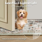 Washable Runner Rug 2.6x8 Runners for Hallways, Ultra-Thin Carpet Runners for Entryway Anti Slip Backing Runner Rugs for Kitchen Laundry Room Indoor Hallway (Brown/Beige)