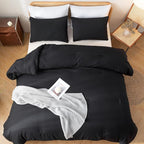 ROSGONIA Oversized King Comforter Black, 3pcs(1 Boho Comforter & 2 Pillowcases) Soft Lightweight Oversized King Size Comforter Sets All Season Bedding