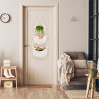 Hanging Fruit Baskets for Kitchen,3 Tier Handmade Woven Cotton Rope Wall Basket for Organizing & Decorating,Boho Room Decor,Storage for Home,Living&Bathroom Bedroom Diningroom (White)