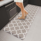 WISELIFE Anti Fatigue Floor Mat - 4/5 Inch Thick Kitchen Mat Non Slip Waterproof Heavy Duty Ergonomic Comfort Mat Durable for Home, Office, Sink, Laundry,(24" x 70", Khaki)