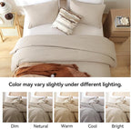 ROSGONIA Oversized King Comforter 120x120, 3pcs Super King Comforter (1 Light Khaki Comforter & 2 Pillowcases) Lightweight Warm Bedding Blanket Quilt