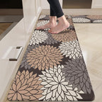 HEBE Anti Fatigue Kitchen Rug Sets 2 Piece Non Slip Kitchen Mats for Floor Cushioned Kitchen Rugs and Mats Waterproof Comfort Standing Mat Runner for Kitchen,Home Office,Sink,Laundry