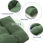 Outdoor Bench Cushion, 48x18x5 Inch, Waterproof Bench Cushion for Outdoor/Indoor Furniture, Tufted Patio Bench Seat Cushion, Fade Resistant Outdoor Cushions for Porch Swing Couch, Dark Green