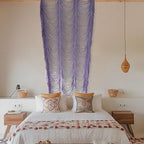Flber Macrame Curtain Boho Doorway Curtain Handwoven Room Divider for Bedroom Window Closet Wedding Backdrop Arch 59" W x 75" H(1Panel)