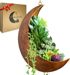Hanging Moon Planter - Moms Day Gifts for Women - Moon Room Decor - Unique Planters for Succulents,Air Plant, Cactus, Artificial Plants- Plant Lover Gifts - Boho,Hippie, Witchy, Birthdays Gifts
