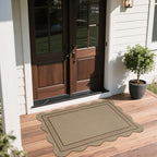 Easy Jute Outdoor Mats for Front Door, 2x3 Small Washable Kitchen Rugs, Farmhouse Brown Throw Rug Non Slip Indoor Outdoor Carpet for Porch Entryway Foyer
