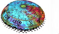 CRAFT KALA 32" Round Large Round Bohemian Floor Pillow Pouf Cover Mandala Meditation Room Pillow Cover for Adults Boho Seating Poufs Cushion Cover for Kids Playroom Multi Zodiac