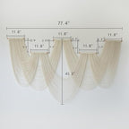 IOWER Macrame Wall Hanging Large Wall Home Decor Modern Fiber Wall Art Geometric Decoration Headboard Living Room Bedroom Backdrop