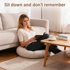 Tiita Outdoor Cushions Square Floor Pillow Thicken Tufted Seat Pad Large Floor Cushion for Yoga Meditation Living Room