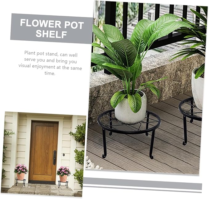 YARNOW Plant Stands Indoor Boho Plant Holders Rustic Metal Flowerpot Shelf for Home Decor Front Door