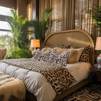 Leopard Print Throw Pillow Furry Bow Plush Pillows Cute Flower Plush Pillow Cheetah Home Decor Stuffed Bow Lumbar Pillow for Bed Couch Living Room Decor (White-B, 16in)