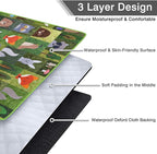 Extra Large Picnic Blankets Waterproof Foldable (60"x 80") Boho Beach Blanket Waterproof Sandproof,3-Layer Thicking Mat Outdoor Packable Camping Blanket