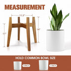 Indoor Plant Stand, Mid Century Modern Plant Holder, Pot Stand for Large Plants, Stable Wood Planter Stand for Indoor Outdoor, Fit 11 Inch Pots