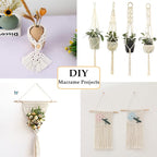 169pcs Macrame Kits for Beginners 3mm x 220yards Natural Cotton Macrame Cord Wall Hanging Kit, Best Macrame Supplies for Macrame Plant Hanger with Wooden Beads,Wooden Rings,Wooden Sticks,S Hooks
