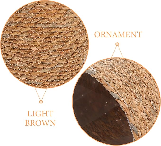 BESPORTBLE 2Pcs Seagrass Basket Covers for Indoor Plants Unique Decorative Storage Baskets Versatile Flower Pot Liners for Living Room Bedroom and Kitchen Decor