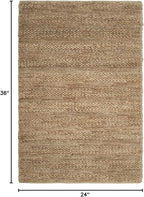SAFAVIEH Natural Fiber Collection Accent Rug - 2' x 3', Natural, Handmade Jute, Braided Woven Design, Ideal for Living Room, Bedroom (NF212A)