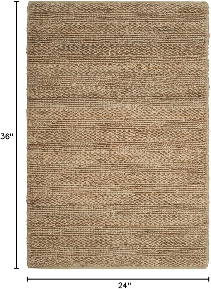 SAFAVIEH Natural Fiber Collection Accent Rug - 2' x 3', Natural, Handmade Jute, Braided Woven Design, Ideal for Living Room, Bedroom (NF212A)