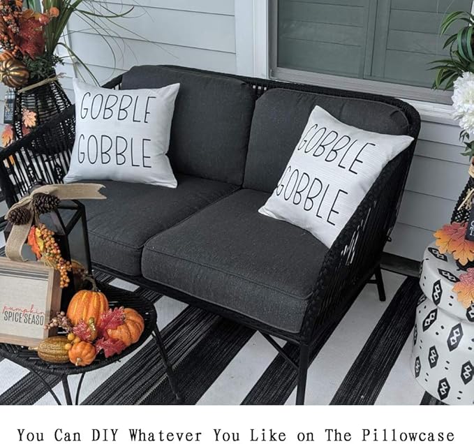 Thmyo 4-Pack 100% Cotton Comfortable Solid Decorative Throw Pillow Case, Square Cushion Cover Pillowcase Sublimation Blank Pillow Covers Valentines Day DIY Throw Pillowcase(16x16inch/40x40cm,White)