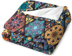 Vintage Bohemian Throw Blanket Colorful Mandala Indian Pattern Blanket for Sofa Bed Couch Chair Or Dorm 40"x50"