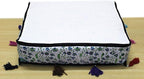 ICC Large Square Cotton Mandala Cushion Cover Hippie Ottoman Pouf Cover Daybed Floor Pillow Cover with Heavy Duty Zipper Seating Ottoman Poufs Dog-Pets Bed (Green Peacock, 18" Square)