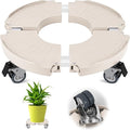 ToLanbbt Plant Caddy Stand with 360° Wheels Adjustable 15-22 Inch Rolling Stand Heavy Duty Large Plant Cart Dolly with Casters 440lbs Capacity for Large Planter, Garden Pot, Flower Pot, Beige, 1 Pack
