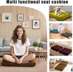 Floor Pillows Set Square Chair Cushion Pad Tufted Seat Cushions for Living Room Balconies Office Sky Blue 18x18in