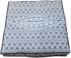 ICC Large Square Floor Pillow Cover Hippie Ottoman Pouf Cover Daybed Cotton Mandala Cushion Cover with Heavy Duty Zipper Seating Ottoman Poufs Dog-Pets Bed (Gray Ombre, 35" Square)