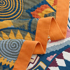 Boho Blanket for Bed 100% Cotton Bohemian Throw Blankets Ultra Soft Woven Muslin Decorative Blankets All Seasons Vintage Quilt Knitted Blanket for Sofa Chair (Colorful, 80"x90")