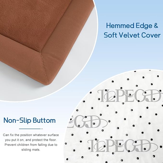 Baby Play Mat for Floor Nursery Muscle Mat Area Playroom Rug 39"x59" Memory Foam 1.3" Thick Crawling Mat for Babies,Toddlers, Infants,Kids (Brick Red)