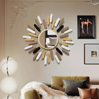 24" Boho Wall Mirror Flower Design,Luxury Decorative Rustic Farmhouse Mirrors for Living Room, Bathroom, Bedroom, and Entryway