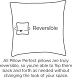 Pillow Perfect Damask Indoor/Outdoor Chair Seat Cushion, Tufted, Weather, and Fade Resistant, 19" x 19", Blue/White New Damask, 2 Count