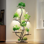 Plant Stand Indoor with Grow Lights - 59" Tall Plant Shelf Indoor, 7 Tiered Corner Plant Stands for Pots Plants Multiple, Metal Large Flower Holder Display Rack for Living Room, Home Decor Patio