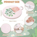 Suzile 12 Pcs Cartoon Kids Floor Cushions for Classroom, Round Flexible Seating with Handle, Soft Waterproof Floor Pillow with 12 Cute Styles for Home Daycare Preschool Kindergarten (Plant)