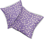 Purple Pillow Covers 20x20 Set of 2 Vintage Floral Rustic Old Style Cute Flower Print Decorative Outdoor Pillowcases Seasonal Farmhouse Throw Cushion Case Decor for Couch Sofa Bed