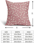 Pink Pillow Covers 22x22 Set of 2 Vintage Floral Rustic Old Style Cute Flower Print Decorative Outdoor Pillowcases Seasonal Farmhouse Throw Cushion Case Decor for Couch Sofa Bed