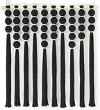IOWER Large Macrame Wall Hanging Black Macrame Wall Decor Sphericity Cotton Textile Wall Hanging Boho Wall Decor Art Fiber Yarn Art Handmade 39" Wx39 L