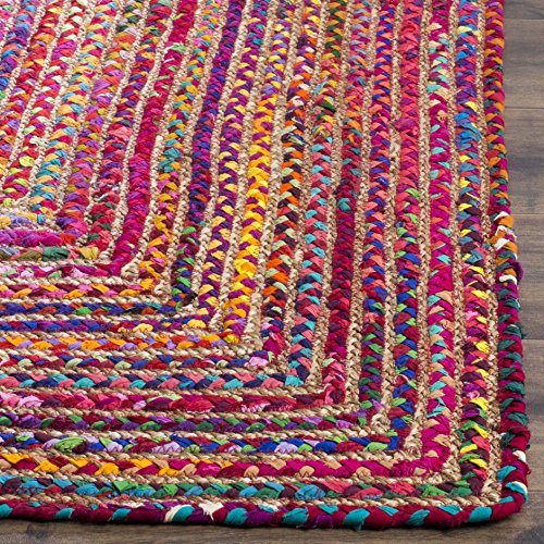 SAFAVIEH Cape Cod Collection Area Rug - 2'3" x 5', Red & Multi, Handmade Jute & Cotton, Woven Braided Design (CAP202A) - color: Red/Multi, size: 2'3" x 5' (Rectangular)