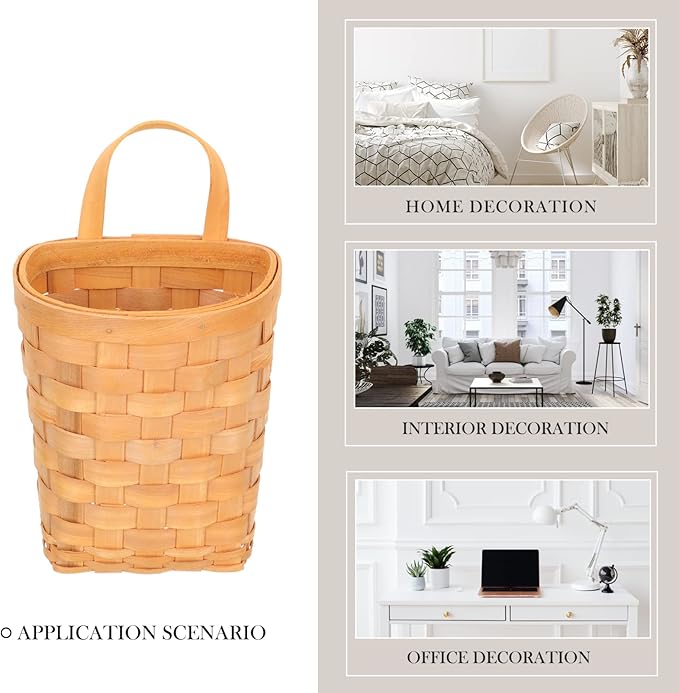 UPKOCH Woven Storage Baskets for Wall Hanging Honey Organizer Nordic Style Decorative Basket for Closet Door Wall Storage