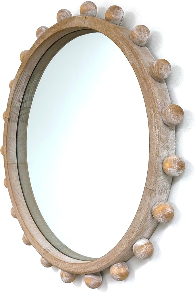 Rutledge & King Wall Mirror - Rustic Round Mirror - Decorative Circle Mirrors for Bathrooms, Living Rooms, and Bedrooms (2 Pack, Drayton - Extra Large)