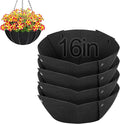 4pcs 16in Thick Felt Hanging Basket Liners - Heavy-Duty 400GSM Non-Woven Fabric Round Planter Liner for Garden Wall Flower Hanging Baskets, Replacement for Coco Fiber Liner