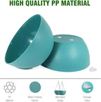 10 inch Hanging Planters for Outdoor Indoor Plants with Drainage Holes and Chain, 2 Pack Round Hanging Flower Pots for Garden Home Porch Decor, Blue Green