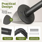 Bamworld 36.2" Hanging Planters 2PCS for Indoor Plants Hanging Plant Holder Plant Hanger Indoor Ceiling Window Plant Shelves Wall Mount Black Metal Rod(Pot&Plant Not Included)