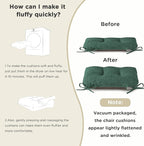 AddGrace Chair Cushions for Dining Chairs Set of 4 Kitchen Seat Cushions with Ties and Non Slip Backing Tufted Indoor Seat Pad for Kitchen Dining Room 18" x 17" x 3" Dark Green
