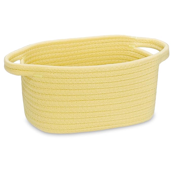 ABenkle Small Storage Basket, Mini Basket, Cute Tiny Cotton Rope Woven Basket, Shelf Basket, Boho Decorative Toy Storage Bin Gift Basket