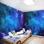 Apdidl Extra Large Galaxy Space Tapestry for Bedroom Aesthetic 118'' X 98'' Blue Starry Sky Stars Universe Tapestry Mysterious Nebula Wall Hanging Backdrop Decor for Bedroom Living Room